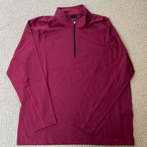 New Men's Dunning Golf Jacquard Performance Long Sleeve 1/4 Zip Shirt‎